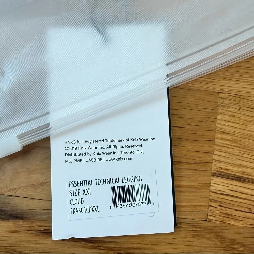 Knix HiTouch High Rise Off White Cloud Cream Leggings XXL